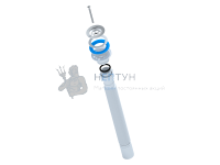 Сифон для мойки АНИ пласт G214 1 1/4" 40 мм гофрированный 520-1350 мм
