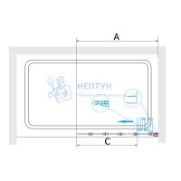 Шторка на ванну 120*150 RGW SC-21 Хром/Прозрачное/6 мм (Easy)