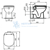 Приставной унитаз Ideal Standard TEMPO T328601