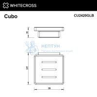Мыльница подвесная Whitecross Cubo CU2420GLB (брашированное золото)