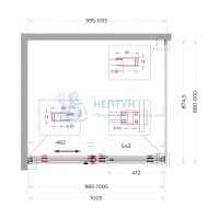 Душевой уголок BelBagno SOFT_CLOSE-2-AH-1-110/90-C-Cr