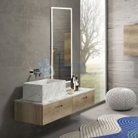 Зеркало Aquanika Moda LED с подсветкой и сенсорным выключателем 45х150