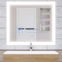 Зеркало для ванной с подсветкой Uperwood Barsa 90х80 см, прямоугольное, сенсор/антизапотевание