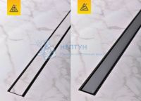 Дренажный канал MCH Klasik/Floor CH 650 KC с решеткой и бок. сливом, D40 черный