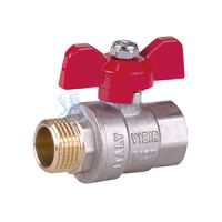 Кран шаровый прямой 3/4" вн./нар. ручка-бабочка Vieir VR203-02