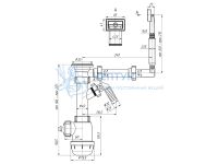 Сифон для мойки АНИ пласт Грот A1040 1 1/2" 40 мм с отводом для стиральной машины