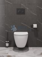 Унитаз подвесной BelBagno COMPATTO BB003CH-TOR/SC безободковый с сиденьем и смывом TORNADO