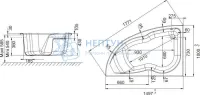 Акриловая ванна Jacob Delafon Micromega 150x100 асимметричная E60219RU