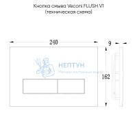 Клавиша смыва Veconi FLUSH V1 FLV1-C хром глянец