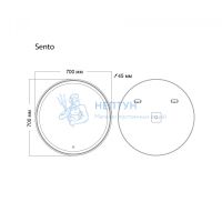 Зеркало SENTO D700 (700*700*45) LED с сенсорным выключателем 97070