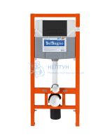 Инсталляция для унитаза BelBagno BB001-120 с черной матовой кнопкой смыва BelBagno BB007-PR-NERO.M