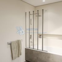 Шторка на ванну 120*150 RGW SC-21 Хром/Прозрачное/6 мм (Easy)