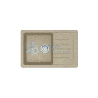 Мойка Agata 16/Q5 Песочный 740x490х210 матовая из искусственного камня