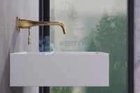 Смеситель Abber Tanz AF8C12BG для раковины скрытого монтажа, золото брашированное