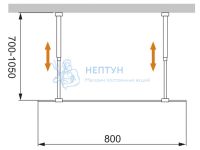 Душевая перегородка CEZARES LIBERTA-L-2-80-GR-NERO