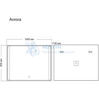 Зеркало AVRORA (1000*800*45) LED с сенсорным выключателем 1110080