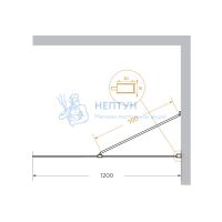 Душевая перегородка универсальная LIBERTA-L-1-TB-120-GR-Cr