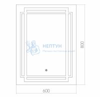 Зеркало Aquanika Quadro с подсветкой и сенсорным выключателем 60х80