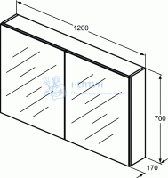 Зеркальный Шкафчик Ideal Standard MIRROR&LIGHT T3593AL