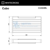 Мыльница-решетка подвесная Whitecross Cubo CU2424BL (черный мат)