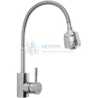 Смеситель для кухни однорычажный хром с гибким изливом Haiba HB73304