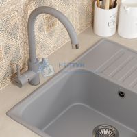 Смеситель для кухни Uperwood UPD-003-03, с каналом для фильтрованной воды, хром/дым
