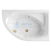 Акриловая ванна Excellent Aquarella 150x100 асимметричная WAEX.ARP15.NANO.GL золото