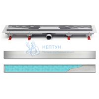 Дренажный канал MCH Klasik/Floor CH 650 K с решеткой и бок. сливом, D40