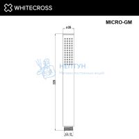 Душевая лейка Whitecross MICRO-GM (оружейная сталь)
