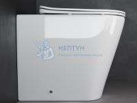 Приставной безободковый унитаз с сиденьем микролифт Ceramicanova Highlight Белый CN1812