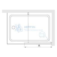 Шторка на ванну 90*150 RGW SC-050-B Чёрный/Прозрачное/6 мм (Easy)