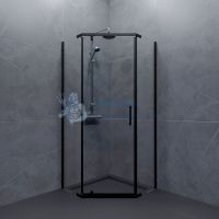 Душевой уголок "Дека-Блэк", 100x100, пятиуг., Triton