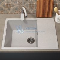 Кухонная мойка из искусственного камня Uperwood ECON UPD-202-001, прямоугольная, белая матовая