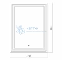 Зеркало Aquanika Quadro с подсветкой и сенсорным выключателем 60х80