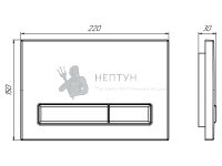 Клавиша для инсталляции АНИ Пласт Хром матовый WP1411