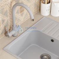 Смеситель для кухни Uperwood UPD-003-02, с каналом для фильтрованной воды, хром/туман