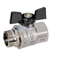 Кран шаровый прямой 1/2" вн./нар. ручка-бабочка Bugatti New Jersey 09170004