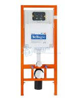 Инсталляция для унитаза BelBagno BB002-80 с черной матовой кнопкой смыва BelBagno BB007-PR-NERO.M