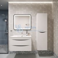 Тумба подвесная, белая, 80 см, Cloud, Iddis CLO80W0i95. Подходит умывальник: 0138000i28