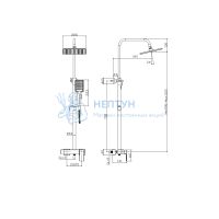 Душевая система RUSH Thira без излива (TR3635-40Black)