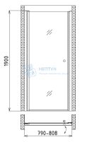 Душевая дверь Gemy 800x1900 профиль Хром S03190A