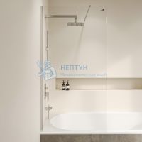 Шторка на ванну 90*150 RGW SC-051 Хром/Прозрачное/8 мм (Easy)