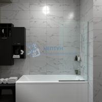 Шторка на ванну Triton Статик-Хром 70x140