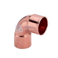 Медный угол двухраструбный 90° d 22 мм