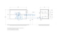 База под раковину подвесная BelBagno KRAFT-900-2C-SO-VO