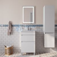 Тумба с умывальником напольная, белая, 50 см, Zodiac, Iddis ZOD5CBFi95K подходит ум. 3505000i28