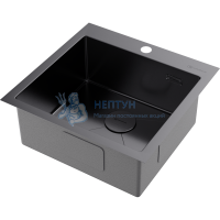 Квадратная одинарная мойка Omoikiri Akisame 51 Вороненая сталь 4973440