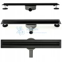 Душевой желоб с решеткой 80см Rea NEO SLIM PRO 800 Black REA-G8902