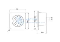 Боковая форсунка 130*130 AQUATEK, матовый черный AQ2099MB