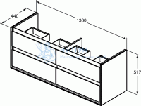 Тумба для умывальника Ideal Standard CONNECT AIR E0824B2